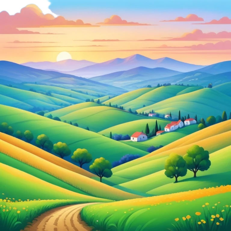 Gorgeous landscape painting emoji