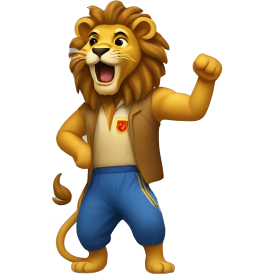 Un León sacando la lengua  emoji