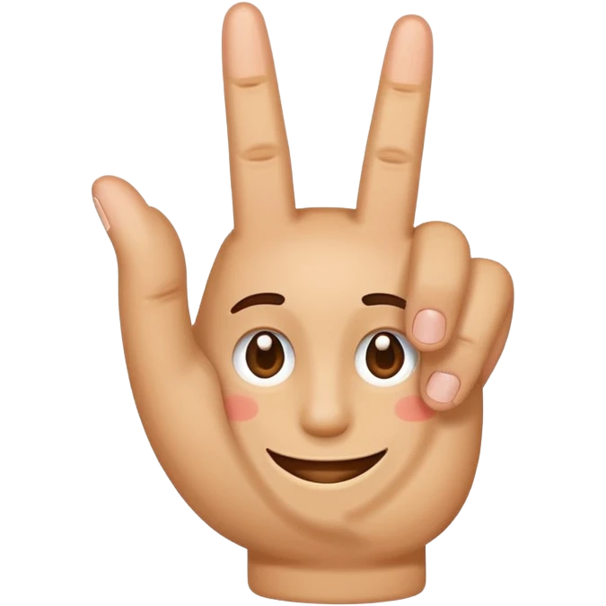 Smiling middle finger emoji