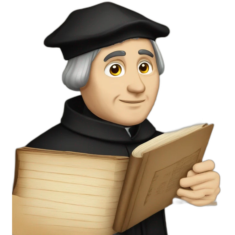 Martin Luther reformer 95 Theses emoji