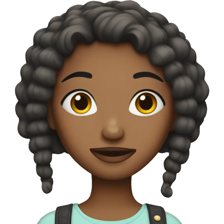 A girl with nails emoji