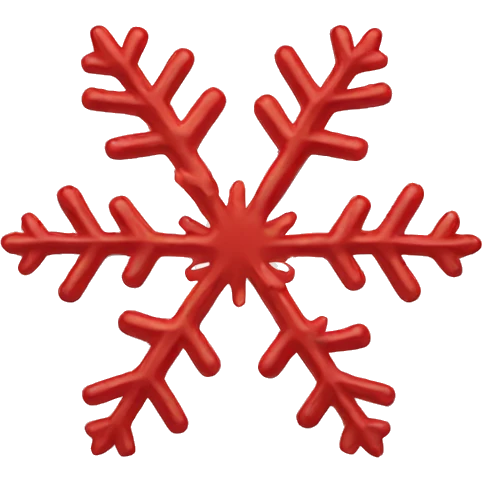 Red snowflake  emoji