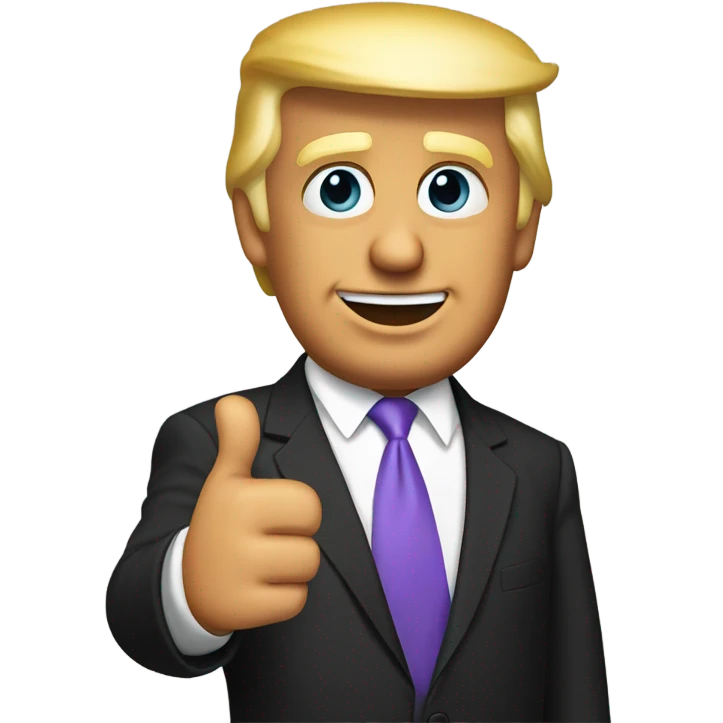 Trump shows small thumbs  emoji