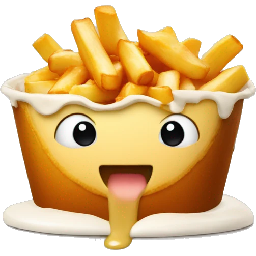 Poutine qui mange de la poutine  emoji