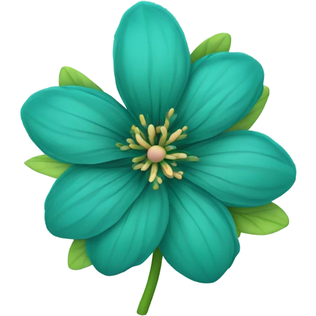 A teal flower emoji