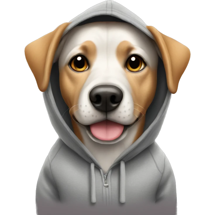 Dog wearing A Hoodie  emoji
