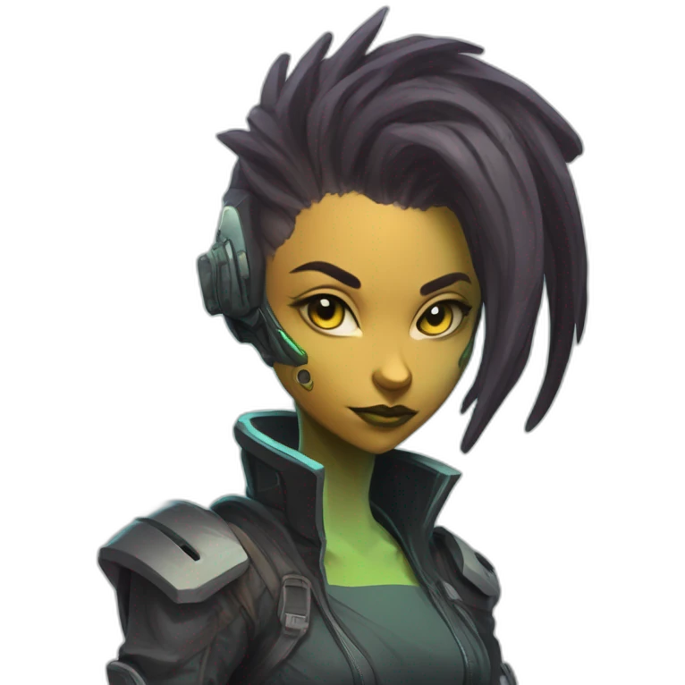 cyberpunk alien character desing scifi roguelike rpg style inspired by slay the spire digital art emoji