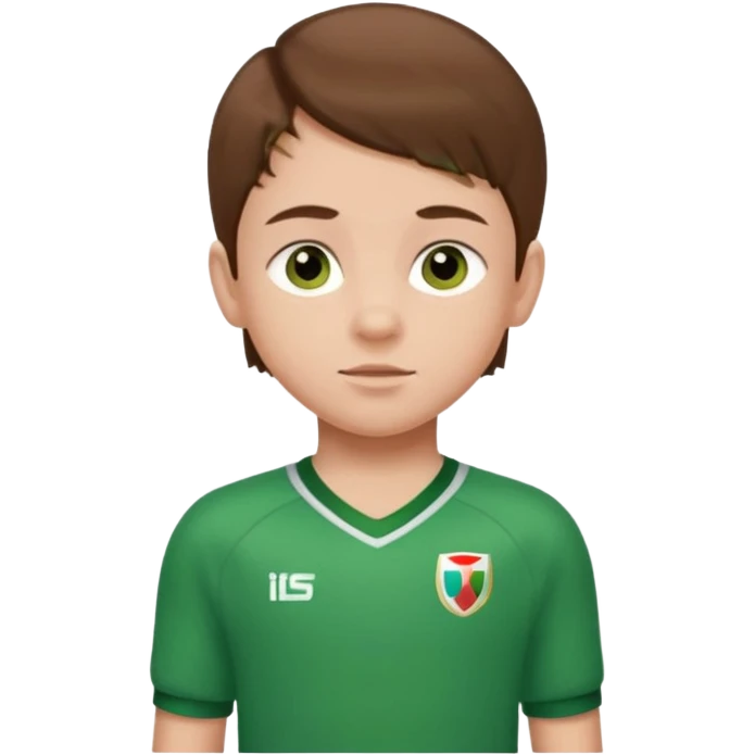 child with green jersey emoji
