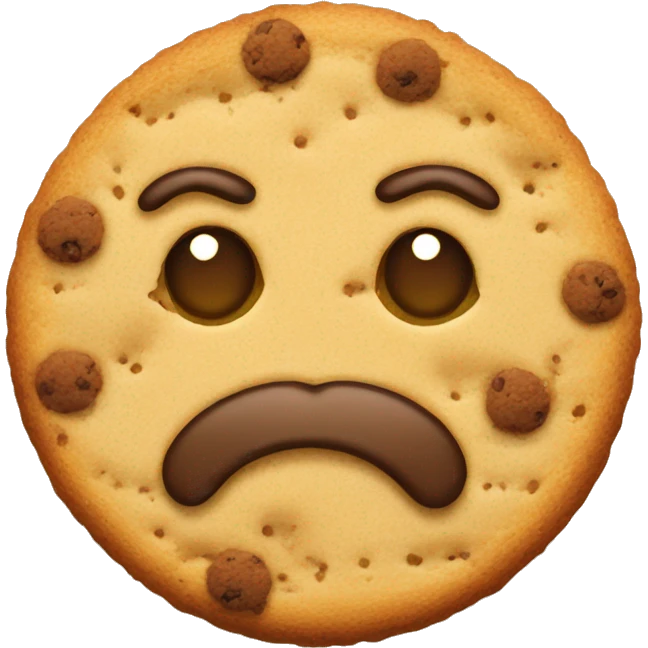 emoji face with cookie crumbs around mouth emoji