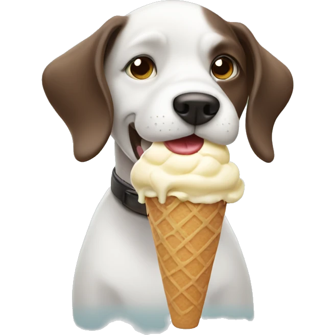 dog eating ice cream  emoji