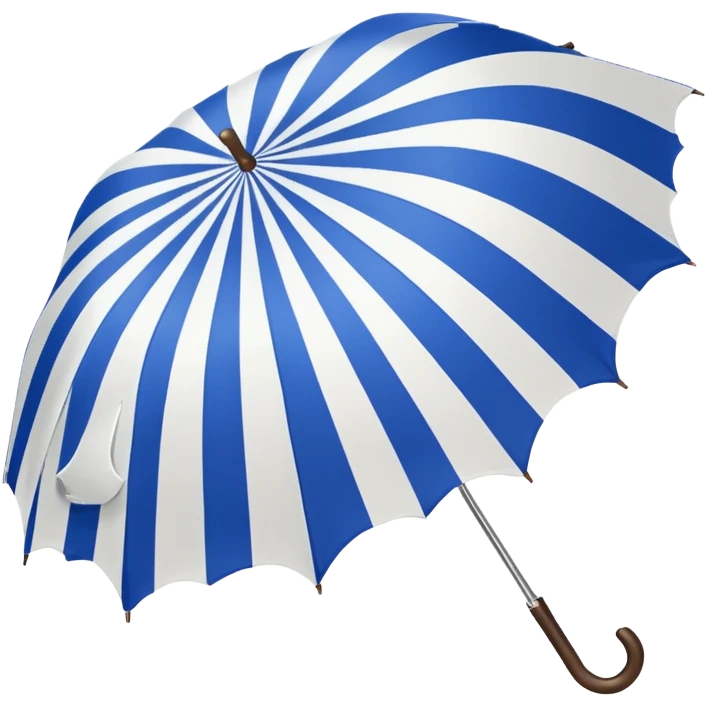 umbrella summer blue and withe emoji