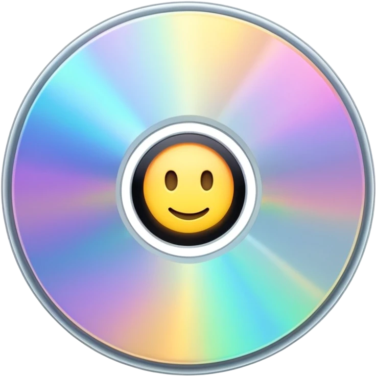 белый светящийся immortal effect CD-диск, no background emoji