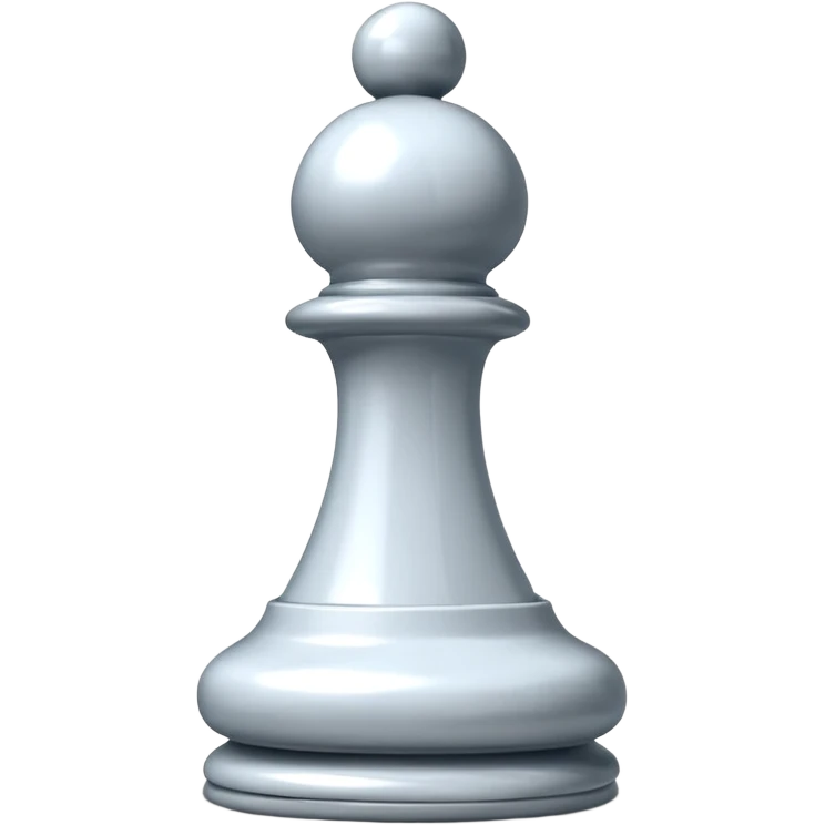 
chess pawn piece object, 3D cartoon, glossy material, soft shadow, mobile game icon style, centered, clean background, no text, no watermark
 emoji