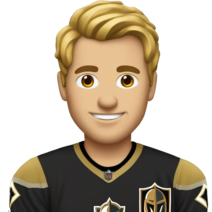 Person wearing Vegas Golden Knights jersey emoji