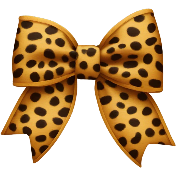 cheetah print bow emoji