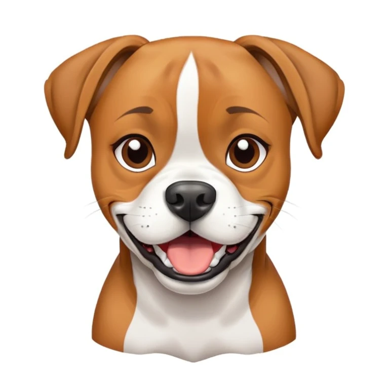 A very happy female boxer dog emoji