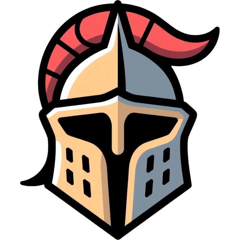 crusader knight helmet with nose guard emoji