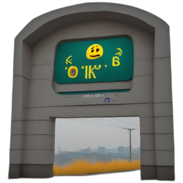 sign at the entrance to Kyiv with the name emoji