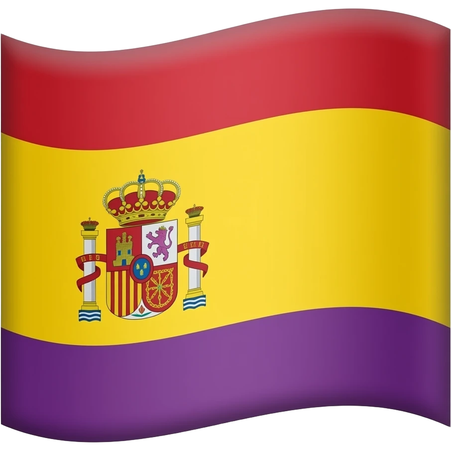 Bandera de España sin el escudo y la franja de abajo morada emoji