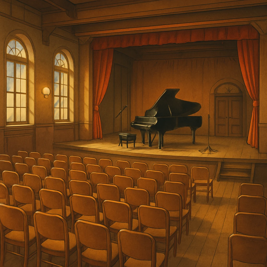 Venue – a place where an event happens. The concert will take place at a new venue downtown. emoji
