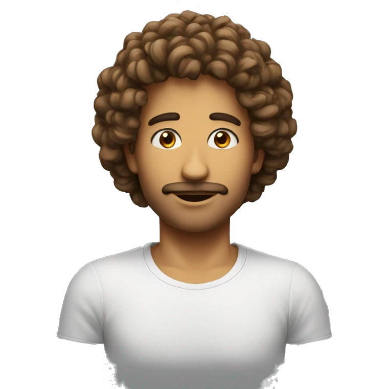 Un gars avce les cheveux bouclés  emoji