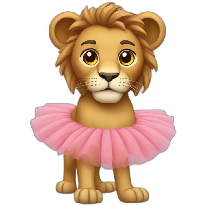 A-lion-wearing-a-tutu emoji