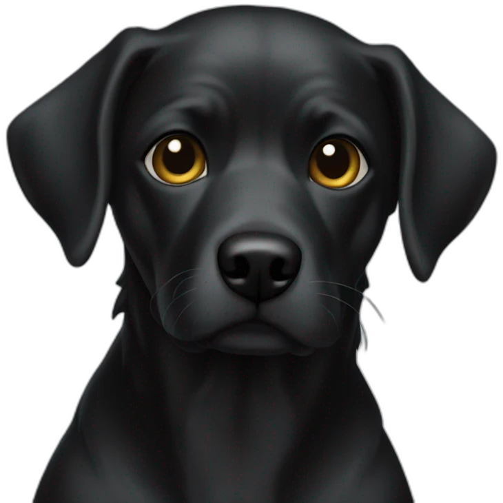 Chien noir emoji