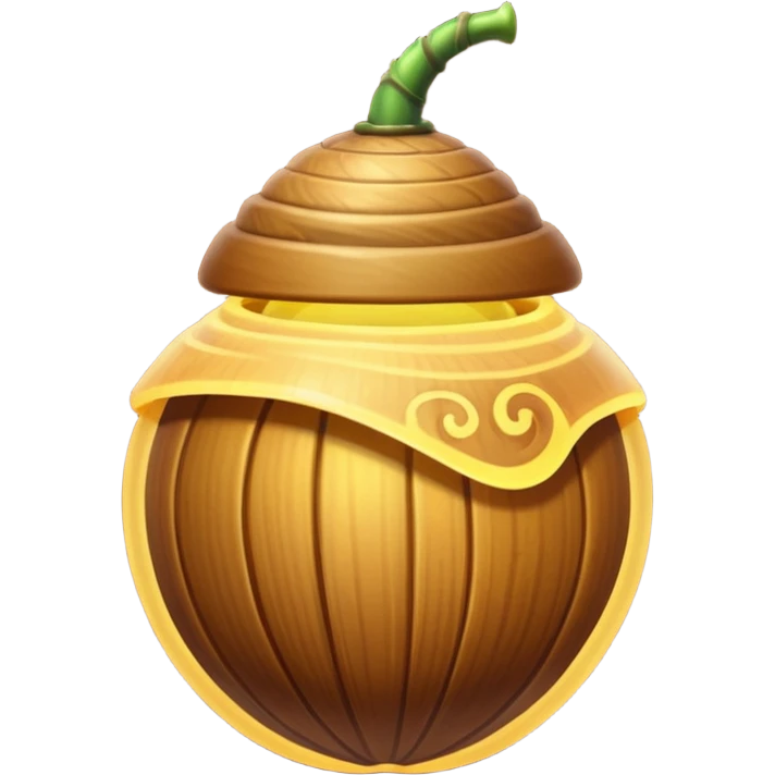 Magic acorn with spiral glow lines emoji