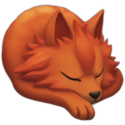 Kurama sleeping emoji