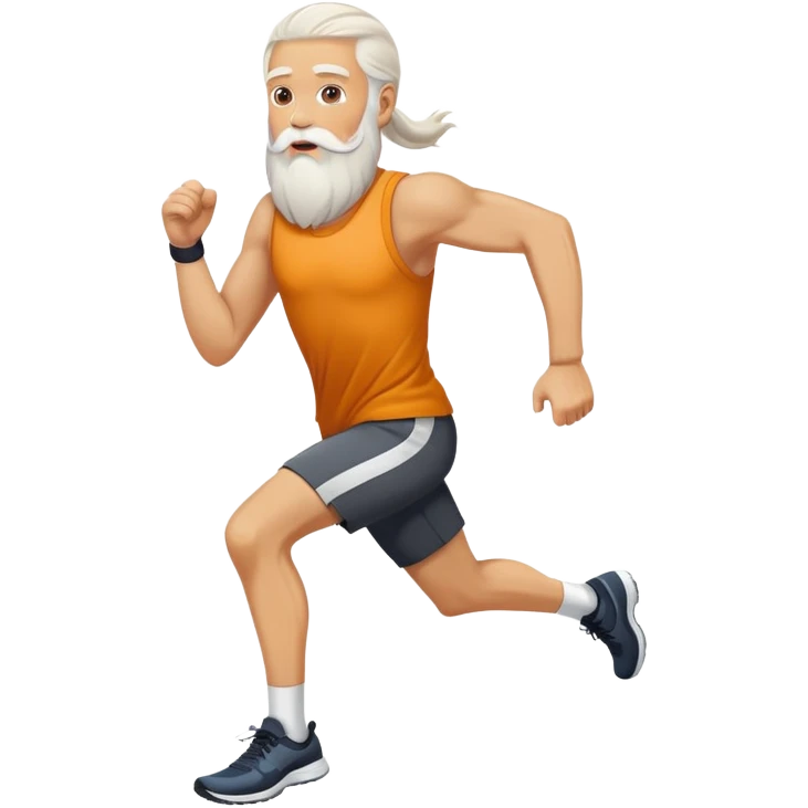 running man with long beard emoji