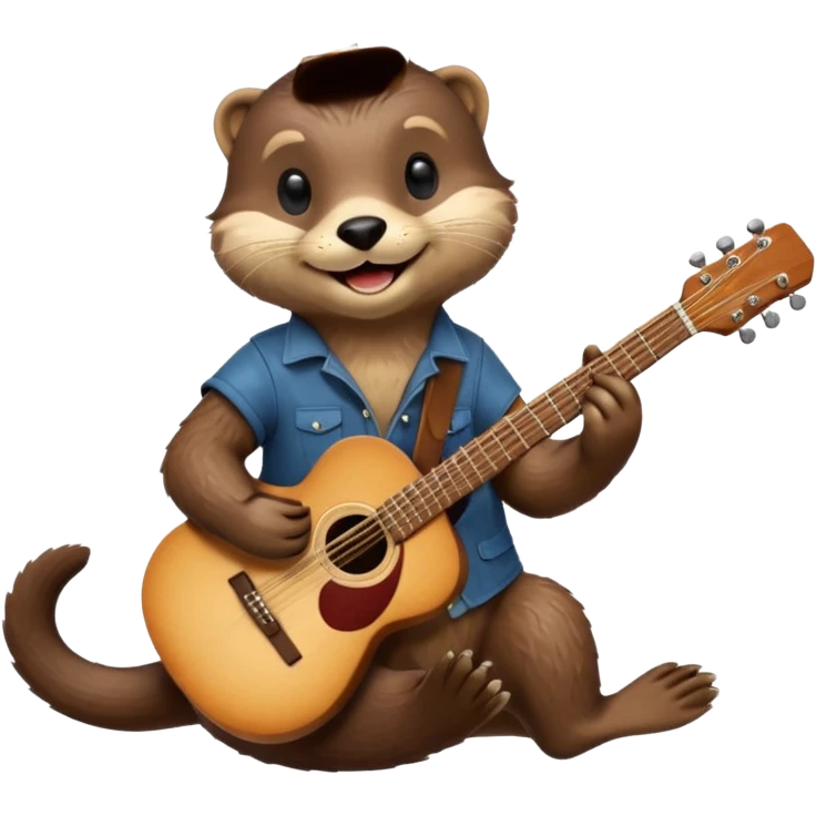 Otter playing guitar emoji