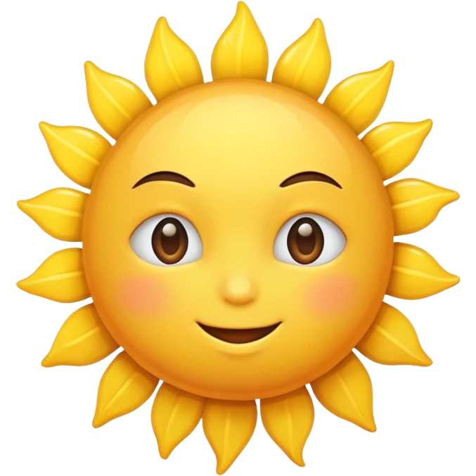Sun, no face emoji
