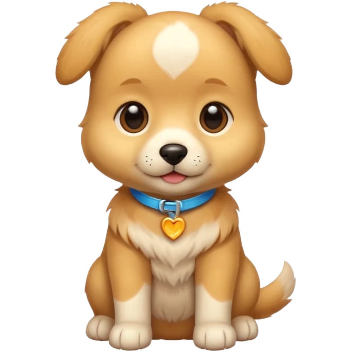 a bright puppy (less cheeks and less hair) emoji