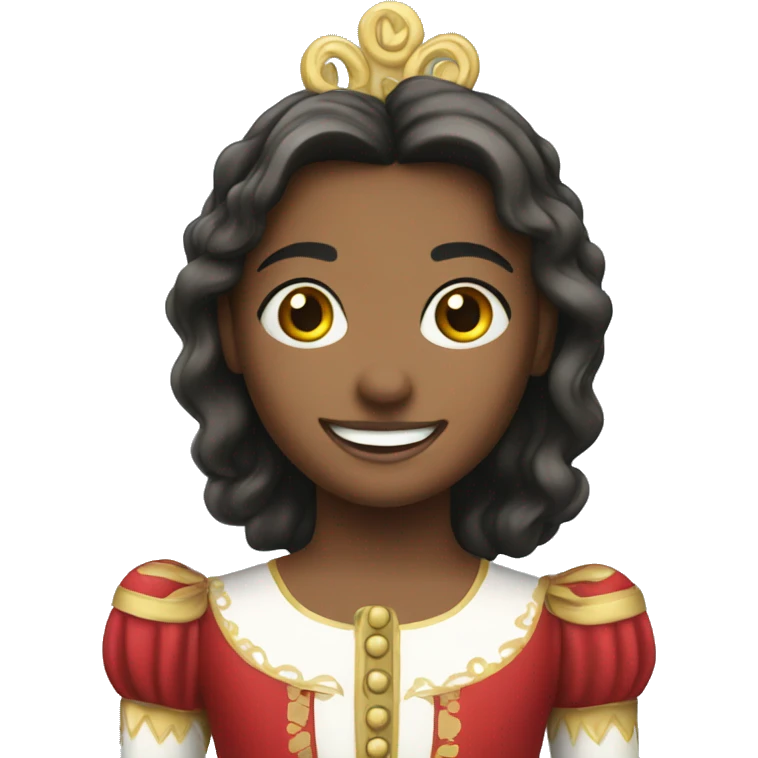 Smiling girl nutcracker emoji