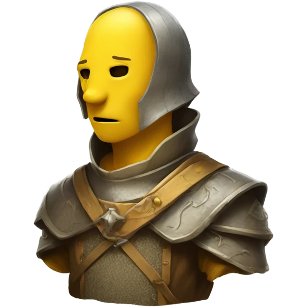 medieval fantasy rpg head relaxing yellow person emoji
