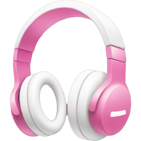 pink white headphone emoji