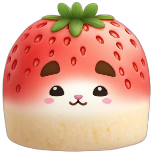 strawberry rice cake mochi cat emoji