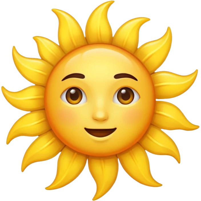 Sun, no face emoji