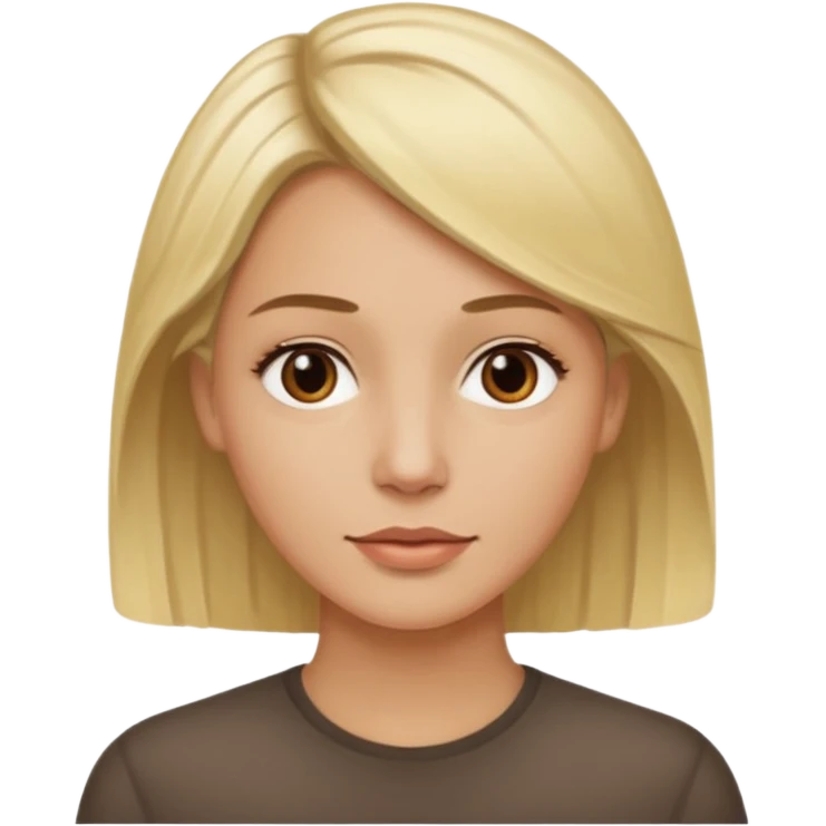 One woman medium length blond highlights hair
One man medium dark skin no hair emoji