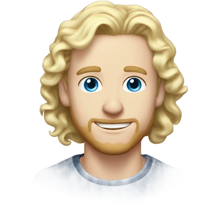 light curl blonde 30yo man blue eyed pale skin emoji