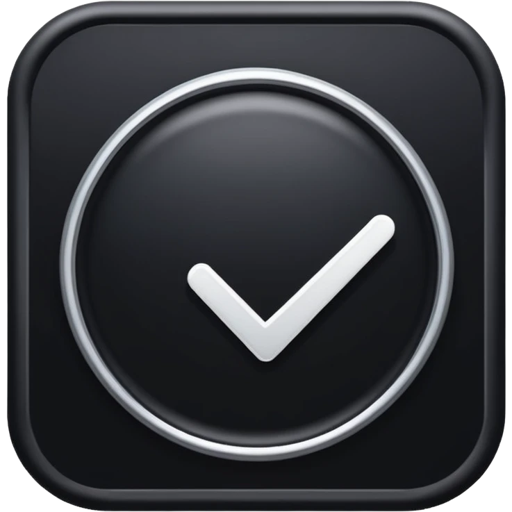 Black verification badge with white tick in the middle emoji emoji