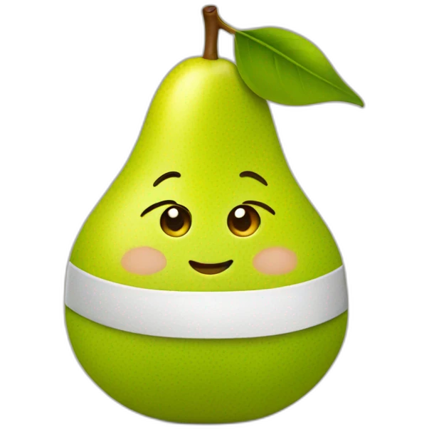 pear with hat emoji