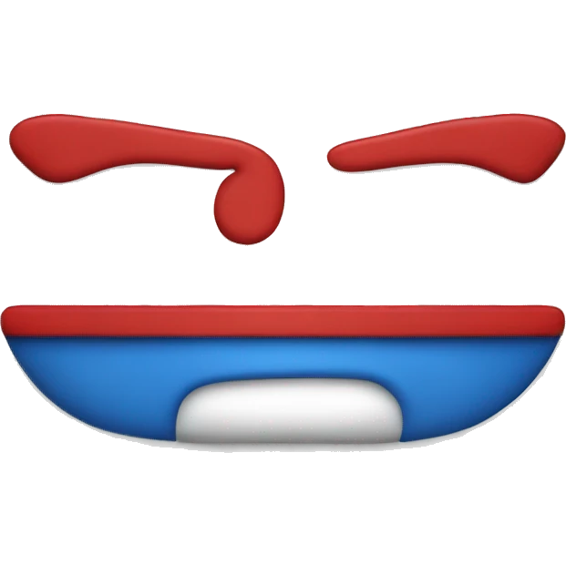 half blue half red circlw emoji