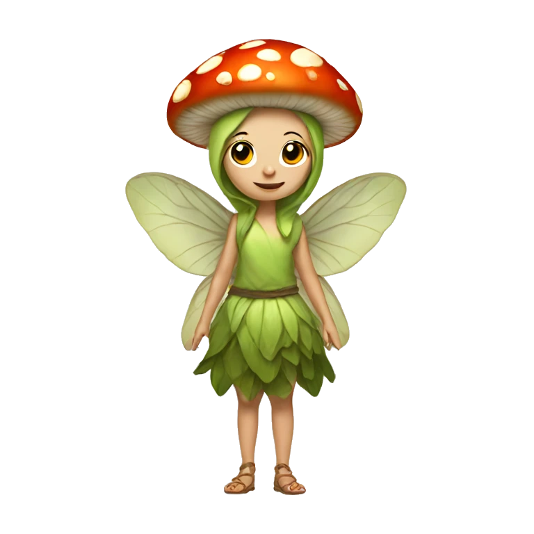 Fairy with mushroom clothes emoji