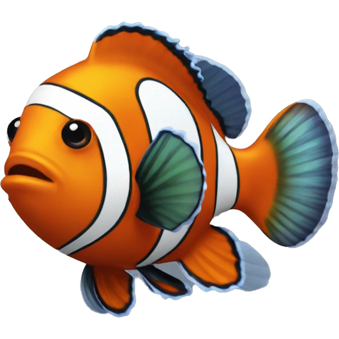 Depressed clown fish emoji