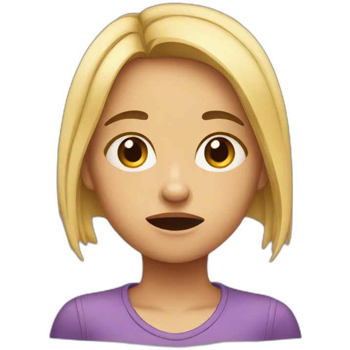 An upset girl  emoji