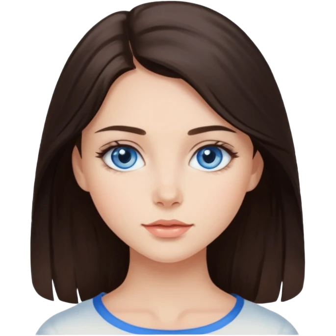 beautiful blue eyed brunette painting on canvas emoji