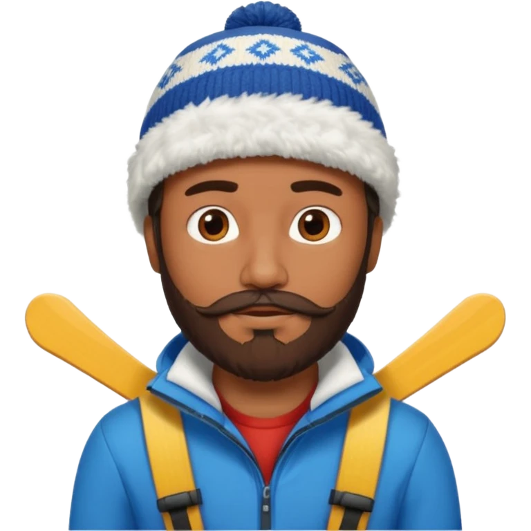 mexican guy with beard, ski hat, shirt emoji