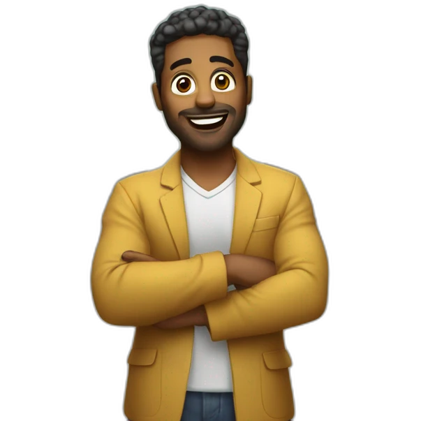 culturista posando sorprendido emoji