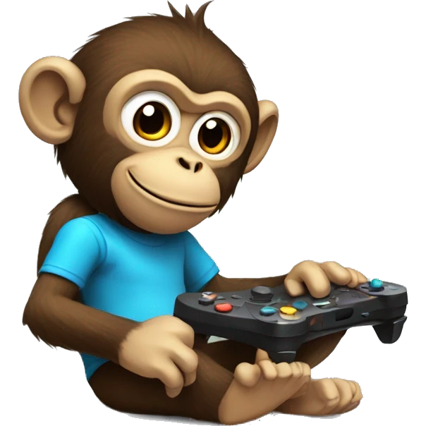 monkey playing video games emoji
